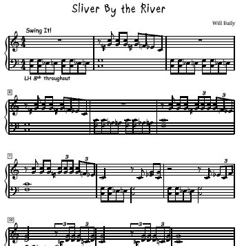 Sliver By the River Sheet Music and Sound Files for Piano Students